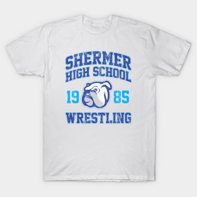 Shermer High School Wrestling (Breakfast Club) Variant T-Shirt by huckblade